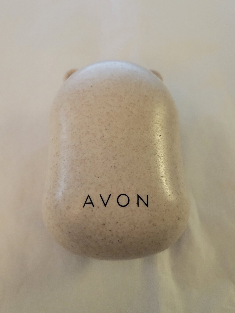 Avon Beige Speckled Portable Makeup Case